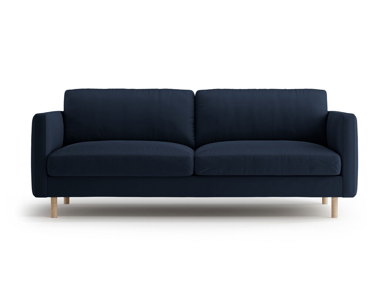 Canapea 3 locuri, Eden, Micadoni, 173x92x90 cm, catifea, albastru inchis