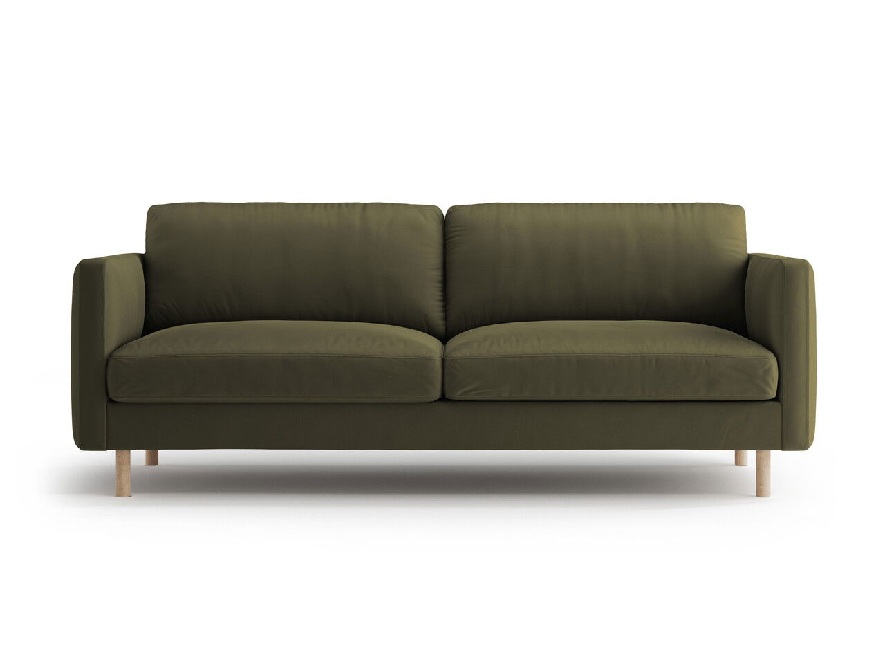 Canapea 3 locuri, Eden, Micadoni, 173x92x90 cm, catifea, verde muschi melanj
