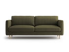 Canapea 3 locuri, Eden, Micadoni, 173x92x90 cm, catifea, verde muschi melanj