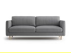 Canapea 3 locuri, Eden, Micadoni, 173x92x90 cm, catifea, gri