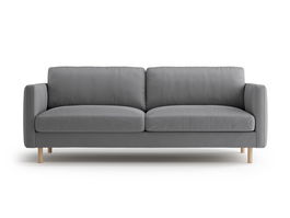 Canapea 3 locuri, Eden, Micadoni, 173x92x90 cm, catifea, gri