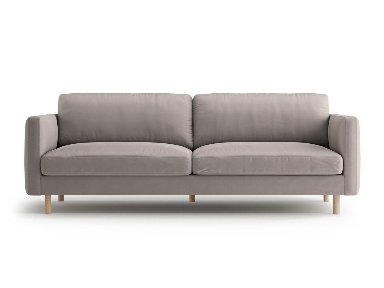 Canapea 4 locuri, Eden, Micadoni, 209x92x90 cm, catifea, gri beton