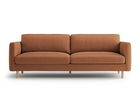 Canapea 4 locuri, Eden, Micadoni, 209x92x90 cm, catifea, miere