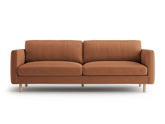 Canapea 4 locuri, Eden, Micadoni, 209x92x90 cm, catifea, miere