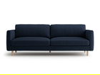 Canapea 4 locuri, Eden, Micadoni, 209x92x90 cm, catifea, albastru inchis
