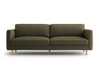 Canapea 4 locuri, Eden, Micadoni, 209x92x90 cm, catifea, verde muschi melanj