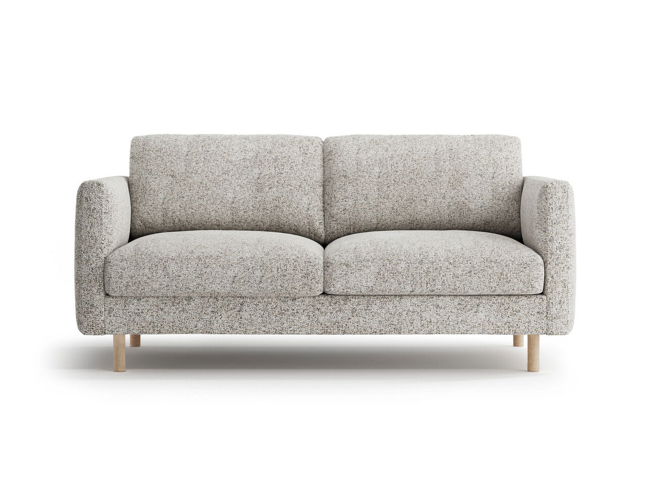 Canapea 2 locuri, Eden, Micadoni, 146x92x90 cm, tesatura structurata, bej melange