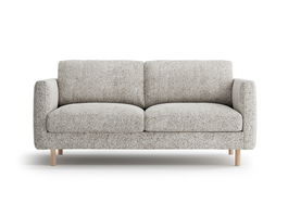 Canapea 2 locuri, Eden, Micadoni, 146x92x90 cm, tesatura structurata, bej melange