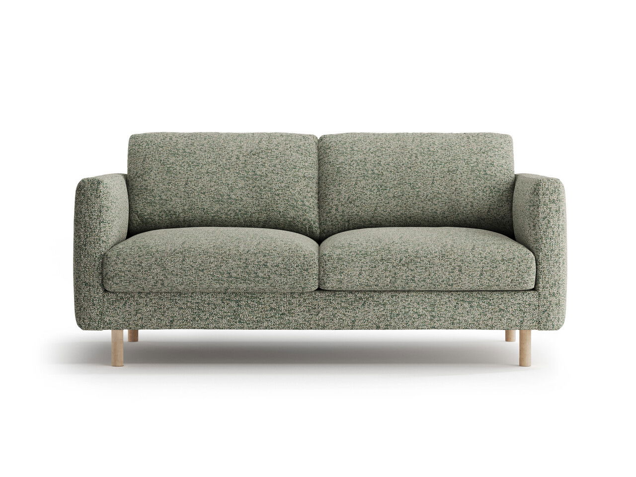 Canapea 2 locuri, Eden, Micadoni, 146x92x90 cm, tesatura structurata, verde muschi melanj