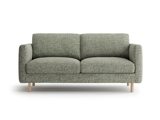 Canapea 2 locuri, Eden, Micadoni, 146x92x90 cm, tesatura structurata, verde muschi melanj
