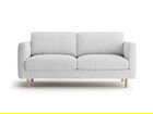 Canapea 2 locuri, Eden, Micadoni, 146x92x90 cm, tesatura structurata, gri deschis melanj