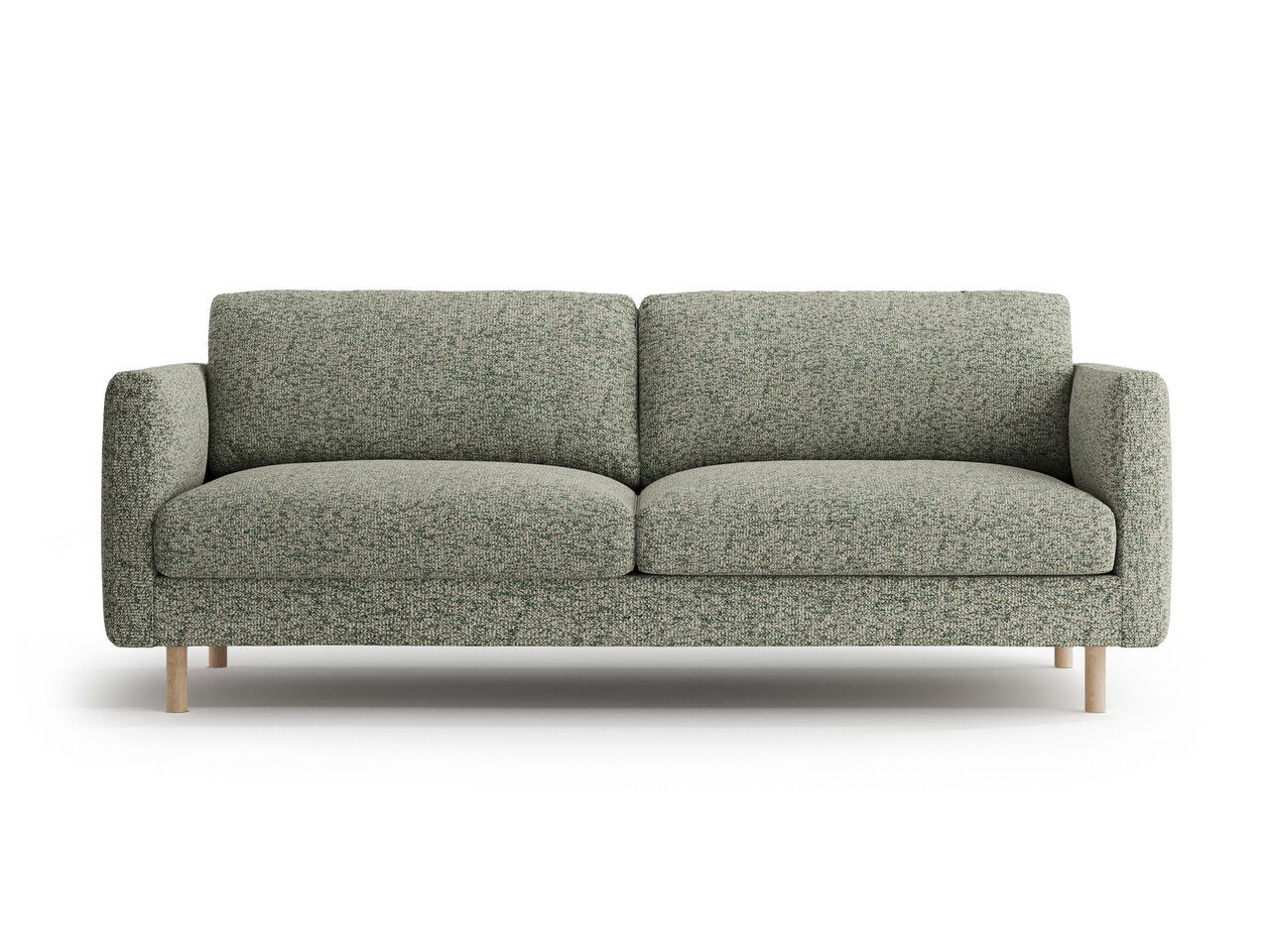 Canapea 3 locuri, Eden, Micadoni, 173x92x90 cm, tesatura structurata, verde muschi melanj