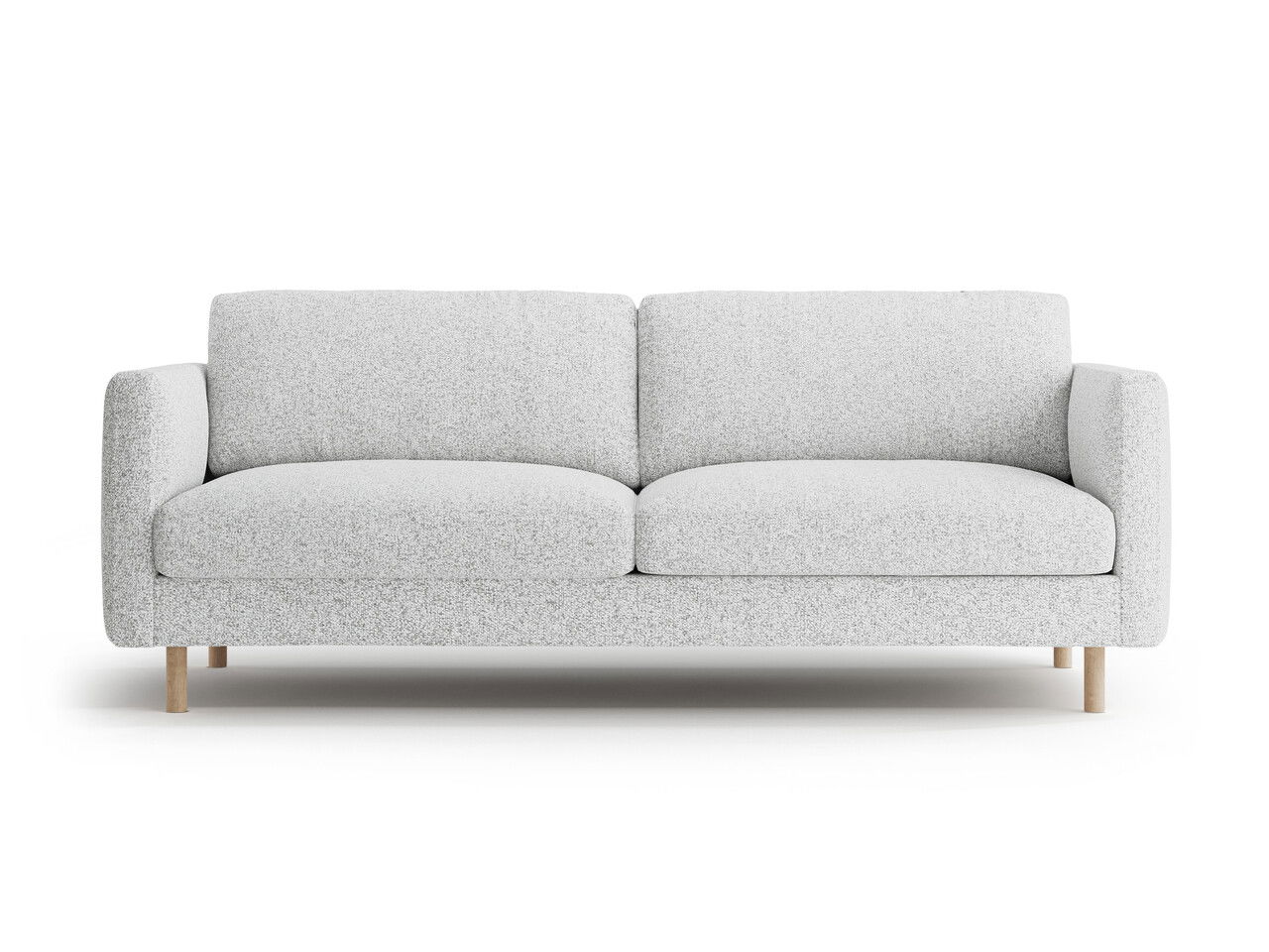 Canapea 3 locuri, Eden, Micadoni, 173x92x90 cm, tesatura structurata, gri deschis melanj