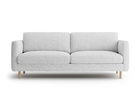 Canapea 3 locuri, Eden, Micadoni, 173x92x90 cm, tesatura structurata, gri deschis melanj