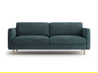 Canapea 3 locuri, Eden, Micadoni, 173x92x90 cm, tesatura structurata, verde albastrui melanj