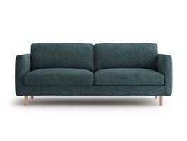 Canapea 3 locuri, Eden, Micadoni, 173x92x90 cm, tesatura structurata, verde albastrui melanj