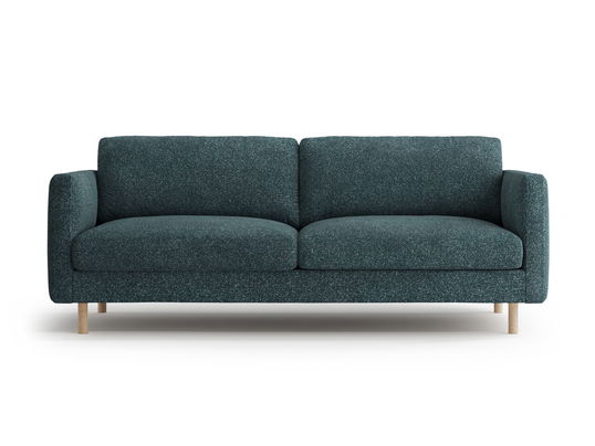 Canapea 3 locuri, Eden, Micadoni, 173x92x90 cm, tesatura structurata, verde albastrui melanj