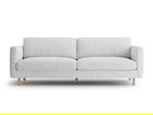 Canapea 4 locuri, Eden, Micadoni, 209x92x90 cm, tesatura structurata, gri deschis melanj
