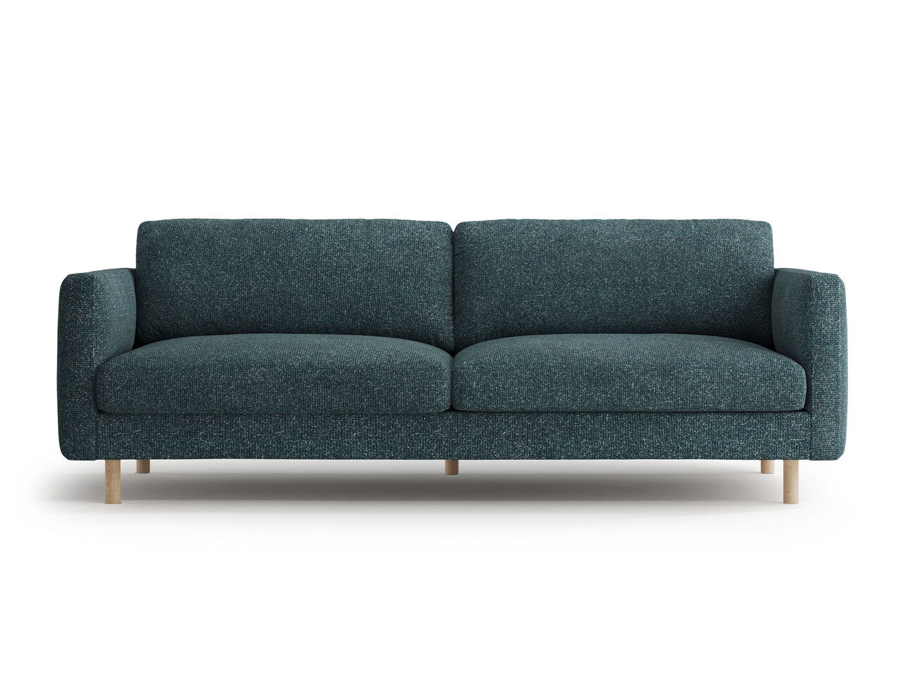 Canapea 4 locuri, Eden, Micadoni, 209x92x90 cm, tesatura structurata, verde albastrui melanj