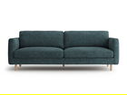 Canapea 4 locuri, Eden, Micadoni, 209x92x90 cm, tesatura structurata, verde albastrui melanj