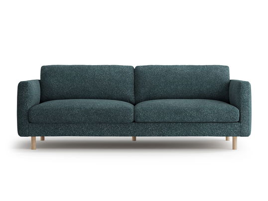 Canapea 4 locuri, Eden, Micadoni, 209x92x90 cm, tesatura structurata, verde albastrui melanj