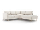 Coltar dreapta 4 locuri, Eden, Micadoni, 267x234x90 cm, catifea, bej