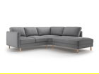 Coltar dreapta 4 locuri, Eden, Micadoni, 267x234x90 cm, catifea, gri