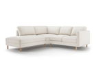Coltar stanga 4 locuri, Eden, Micadoni, 267x234x90 cm, catifea, bej