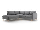 Coltar stanga 4 locuri, Eden, Micadoni, 267x234x90 cm, catifea, gri
