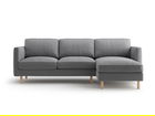 Coltar dreapta 3 locuri, Eden, Micadoni, 250x150x90 cm, catifea, gri