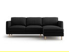 Coltar dreapta 3 locuri, Eden, Micadoni, 250x150x90 cm, catifea, negru