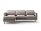 Coltar stanga 3 locuri, Eden, Micadoni, 250x150x90 cm, catifea, gri beton