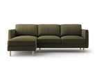 Coltar stanga 3 locuri, Eden, Micadoni, 250x150x90 cm, catifea, verde muschi melanj