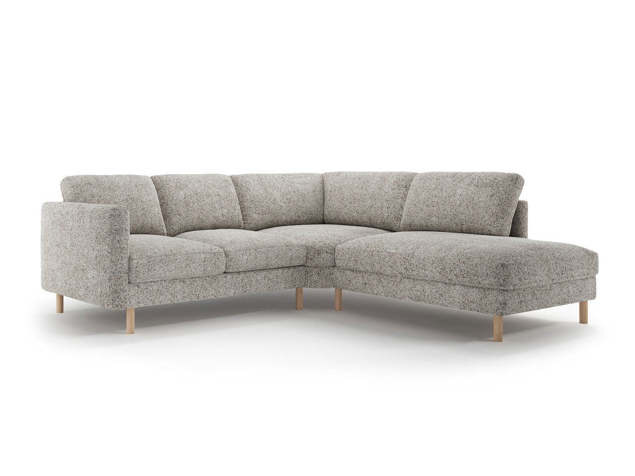 Coltar dreapta 4 locuri, Eden, Micadoni, 267x234x90 cm, tesatura structurata, bej melange