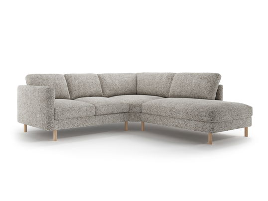 Coltar dreapta 4 locuri, Eden, Micadoni, 267x234x90 cm, tesatura structurata, bej melange