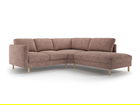 Coltar dreapta 4 locuri, Eden, Micadoni, 267x234x90 cm, tesatura structurata, roz melanj
