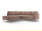 Coltar stanga 4 locuri, Eden, Micadoni, 267x234x90 cm, tesatura structurata, roz melanj