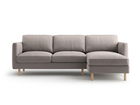 Coltar dreapta 3 locuri, Eden, Micadoni, 250x150x90 cm, catifea, gri beton