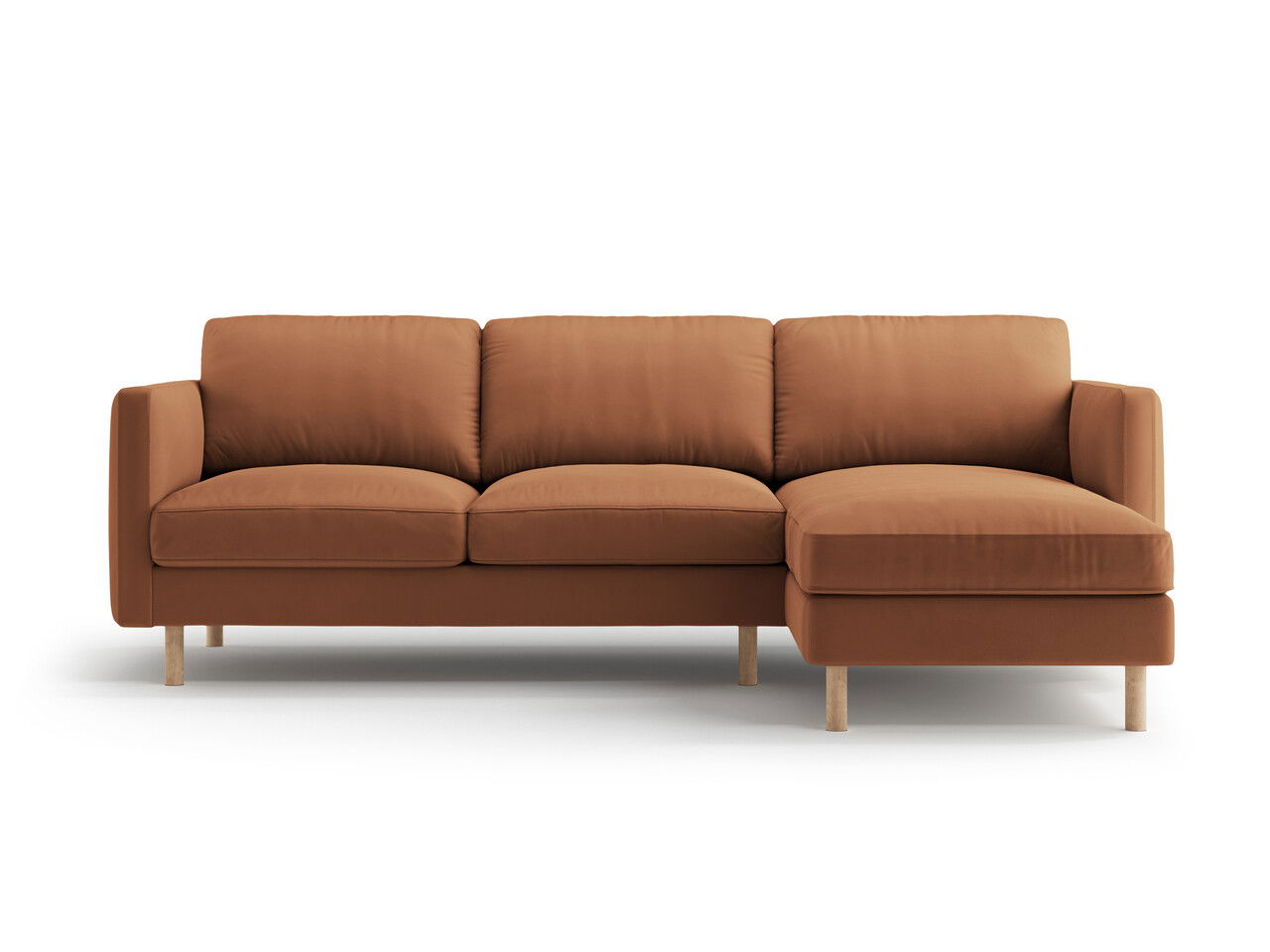 Coltar dreapta 3 locuri, Eden, Micadoni, 250x150x90 cm, catifea, miere