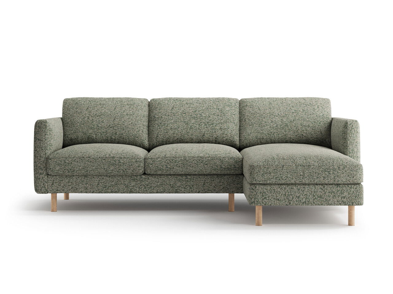 Coltar dreapta 3 locuri, Eden, Micadoni, 250x150x90 cm, tesatura structurata, verde muschi melanj
