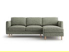 Coltar dreapta 3 locuri, Eden, Micadoni, 250x150x90 cm, tesatura structurata, verde muschi melanj