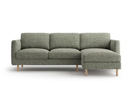 Coltar dreapta 3 locuri, Eden, Micadoni, 250x150x90 cm, tesatura structurata, verde muschi melanj