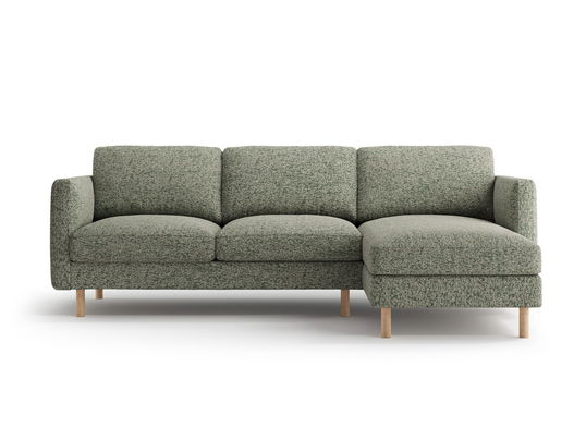 Coltar dreapta 3 locuri, Eden, Micadoni, 250x150x90 cm, tesatura structurata, verde muschi melanj