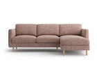 Coltar dreapta 3 locuri, Eden, Micadoni, 250x150x90 cm, tesatura structurata, roz melanj