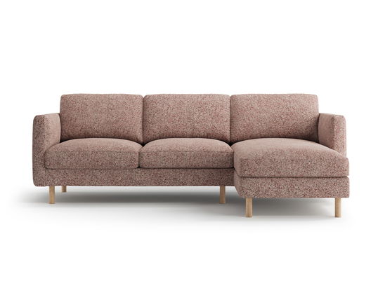 Coltar dreapta 3 locuri, Eden, Micadoni, 250x150x90 cm, tesatura structurata, roz melanj