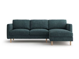 Coltar dreapta 3 locuri, Eden, Micadoni, 250x150x90 cm, tesatura structurata, verde albastrui melanj