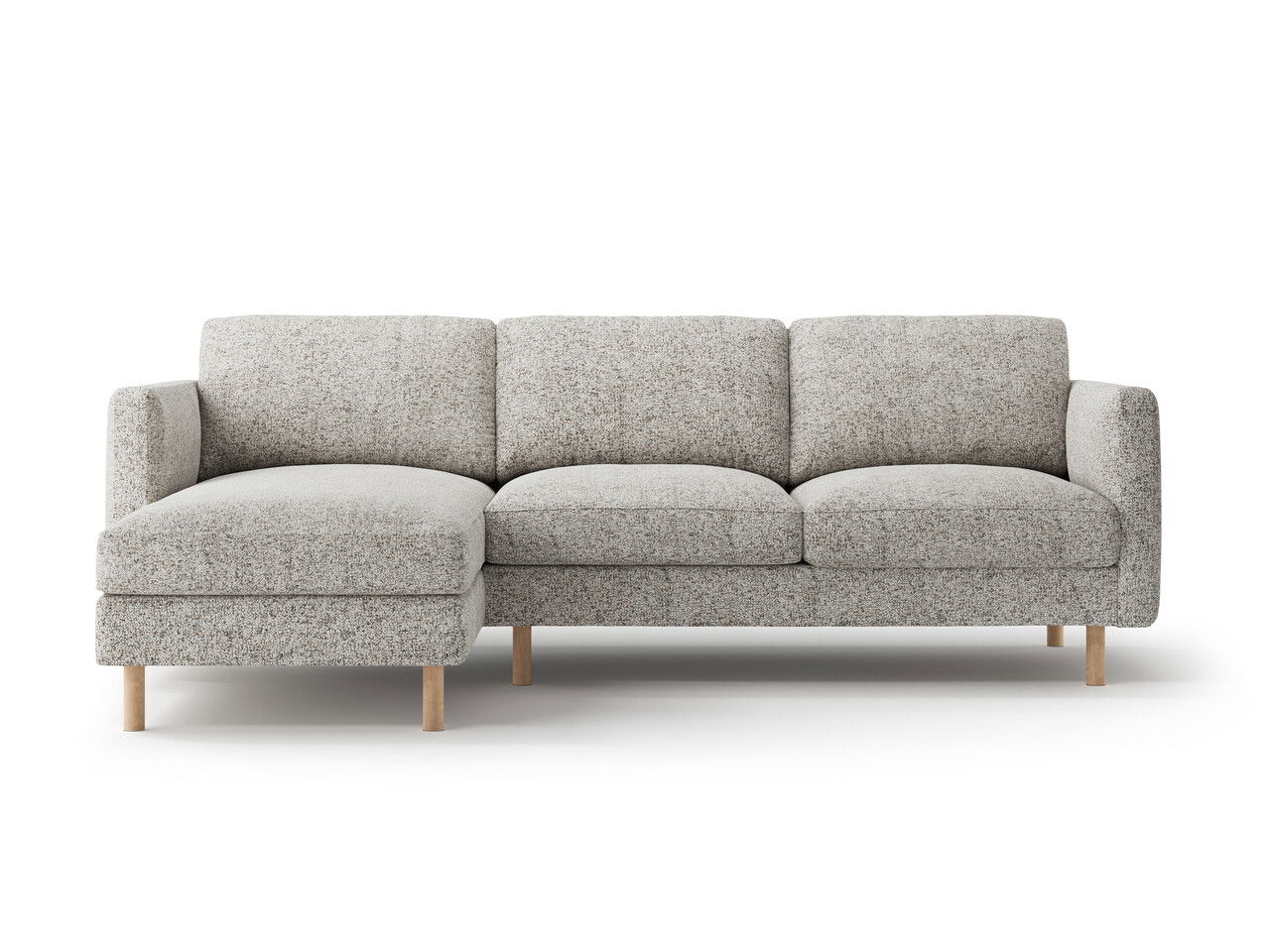 Coltar stanga 3 locuri, Eden, Micadoni, 250x150x90 cm, tesatura structurata, bej melange