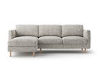 Coltar stanga 3 locuri, Eden, Micadoni, 250x150x90 cm, tesatura structurata, bej melange