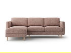 Coltar stanga 3 locuri, Eden, Micadoni, 250x150x90 cm, tesatura structurata, roz melanj