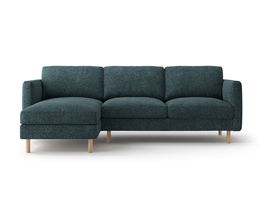 Coltar stanga 3 locuri, Eden, Micadoni, 250x150x90 cm, tesatura structurata, verde albastrui melanj